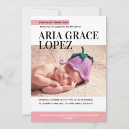 Zeitschrift Cover Baby Girl Taufe Einladung