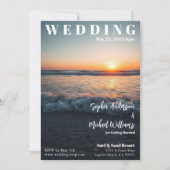 Zeitschrift Cover Beach Geburtstag Einladung (Vorderseite)