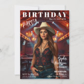 Zeitschrift Cover Birthday Einladung (Vorderseite)