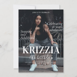 Zeitschrift Cover Birthday Einladungskarte Einladung