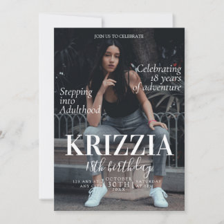 Zeitschrift Cover Birthday Einladungskarte Einladung