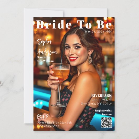 Zeitschrift Cover Bride zu sein Einladung (Vorderseite)