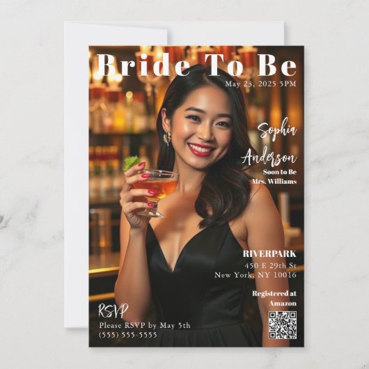 Zeitschrift Cover Bride zu sein Einladung (Vorderseite)
