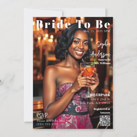 Zeitschrift Cover Bride zu sein Einladung (Vorderseite)