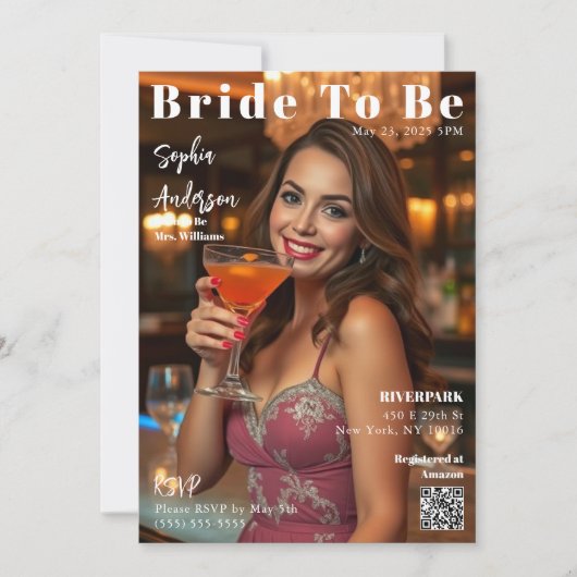Zeitschrift Cover Bride zu sein Einladung (Vorderseite)