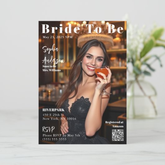 Zeitschrift Cover Bride zu sein Einladung (Stehend Vorderseite)