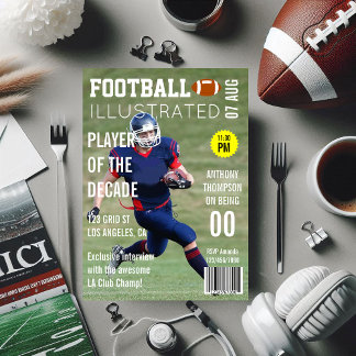 Zeitschrift Cover Celebrity Footballer Geburtstags Einladung