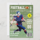 Zeitschrift Cover Celebrity Footballer Geburtstags Einladung (Vorderseite)