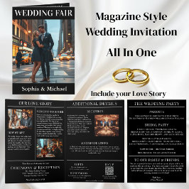 Zeitschrift Cover City Wedding Einladung