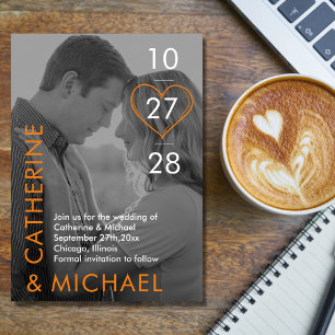 Zeitschrift Cover Dark Foto Modernes Minimalistisc Save The Date
