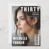 Zeitschrift Cover Foto 30. Geburtstag Party Einladung (Vorderseite)