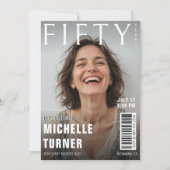 Zeitschrift Cover Foto 50. Geburtstagsparty Einladung (Vorderseite)