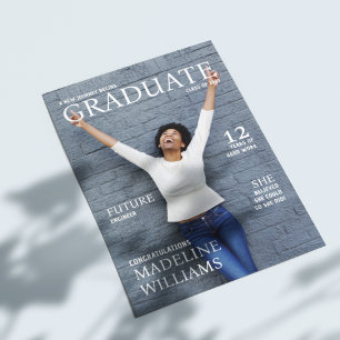 Zeitschrift Cover Foto Abschluss Ankündigung