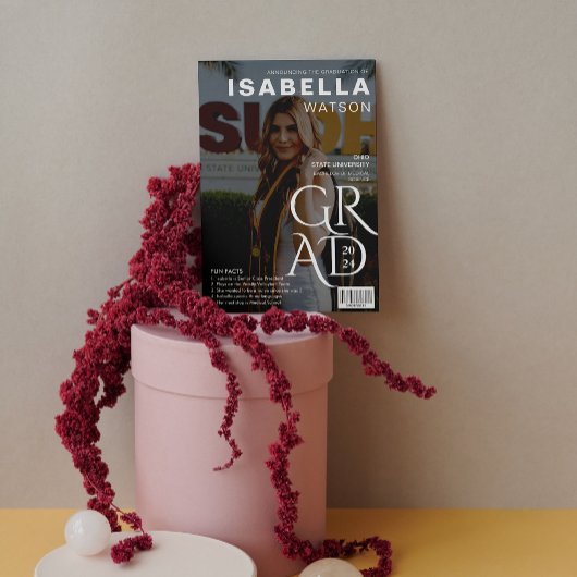 Zeitschrift Cover Foto Abschluss Ankündigung