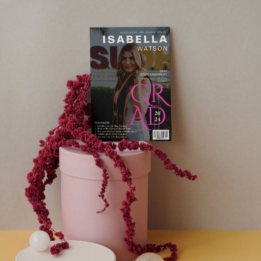 Zeitschrift Cover Foto Abschluss Ankündigung