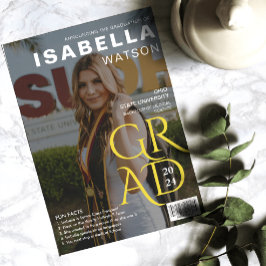 Zeitschrift Cover Foto Abschluss Ankündigung