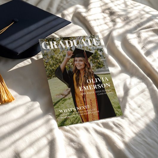 Zeitschrift Cover Foto Abschluss Ankündigung