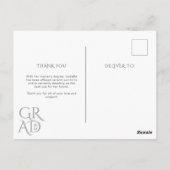 Zeitschrift Cover Foto Abschluss Ankündigung Postkarte (Rückseite)