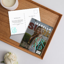 Zeitschrift Cover Foto Abschluss Ankündigung Postkarte