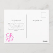 Zeitschrift Cover Foto Abschluss Ankündigung Postkarte (Rückseite)