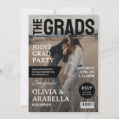 Zeitschrift Cover Foto Joint Graduation Party Einladung (Vorderseite)