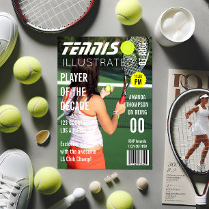 Zeitschrift Cover Pic Celebrity Tennis Geburtstags Einladung