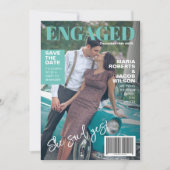 Zeitschrift Cover Save the Date Foto Ankündigung (Vorderseite)