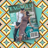 Zeitschrift Cover Save the Date Foto Ankündigung