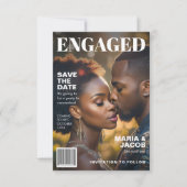 Zeitschrift Cover Save the Date Foto Ankündigung (Vorderseite)