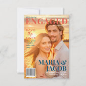 Zeitschrift Cover Save the Date Foto Ankündigung (Vorderseite)