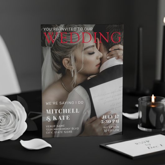 Zeitschrift Cover Wedding Einladung