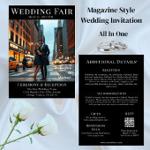 Zeitschrift Cover Wedding in der Stadt Einladung