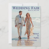 Zeitschrift Cover Wedding on Beach Einladung (Vorderseite)