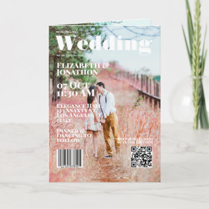Zeitschrift Cover Wedding QR Code Einladung
