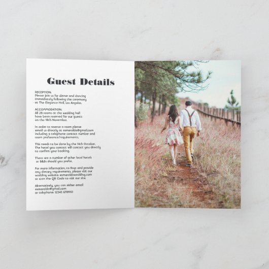 Zeitschrift Cover Wedding QR Code Einladung (Innenseite)