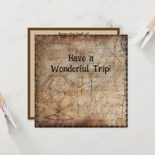 Zeitschrift "Distressed Steampunk Globe Travel" Karte
