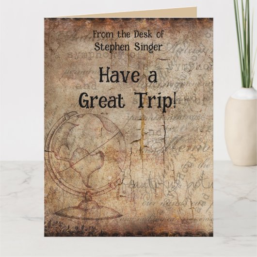 Zeitschrift "Distressed Steampunk Globe Travel" Karte (Vorderseite)