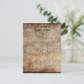 Zeitschrift "Distressed Steampunk Globe Travel" Postkarte (Stehend Vorderseite)