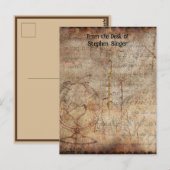Zeitschrift "Distressed Steampunk Globe Travel" Postkarte (Vorne/Hinten)
