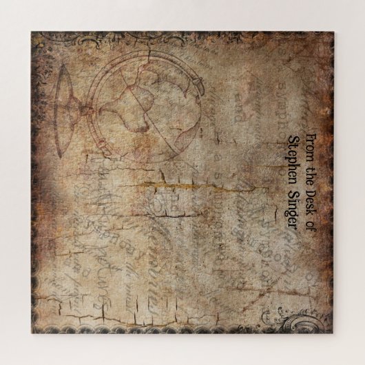 Zeitschrift "Distressed Steampunk Globe Travel" Puzzle (Horizontal)