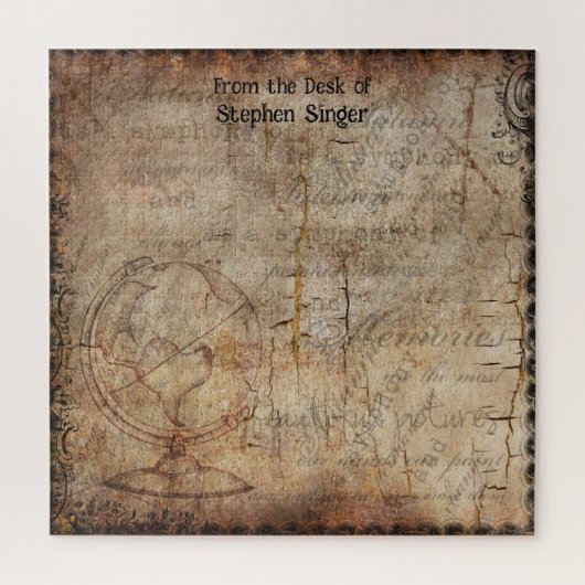 Zeitschrift "Distressed Steampunk Globe Travel" Puzzle (Vertikal)