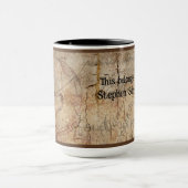 Zeitschrift "Distressed Steampunk Globe Travel" Tasse (Zentrum)