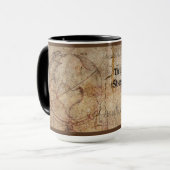 Zeitschrift "Distressed Steampunk Globe Travel" Tasse (Vorderseite Links)