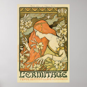 Zeitschrift Ermitage Art nouveau Poster