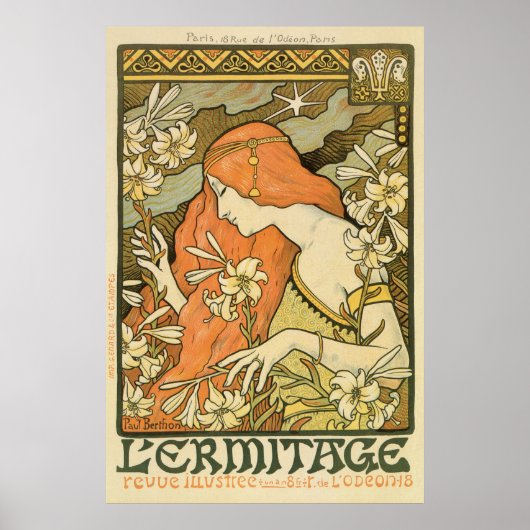 Zeitschrift Ermitage Art nouveau Poster (Vorne)