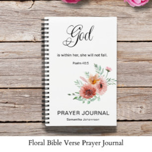 Zeitschrift "Floral Bible Verse Prayer" Notizblock