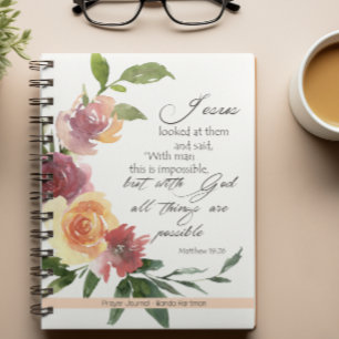 Zeitschrift "Floral Bible Verse Prayer" Notizblock