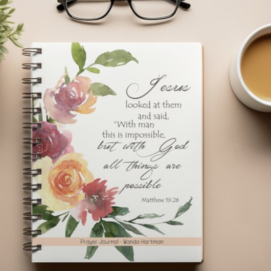 Zeitschrift "Floral Bible Verse Prayer" Notizblock