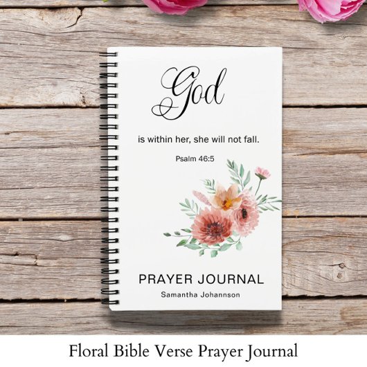 Zeitschrift "Floral Bible Verse Prayer" Notizblock
