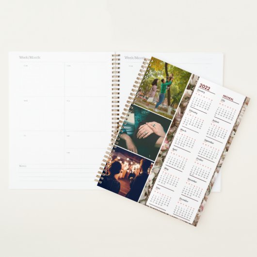 Zeitschrift "Floral Monogram custom 3 Fotos" Planer (Anzeige)